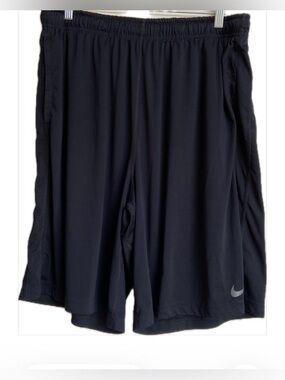 Nike Men's Navy Athletic Shorts with Reflective Swoosh